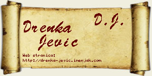 Drenka Jević vizit kartica